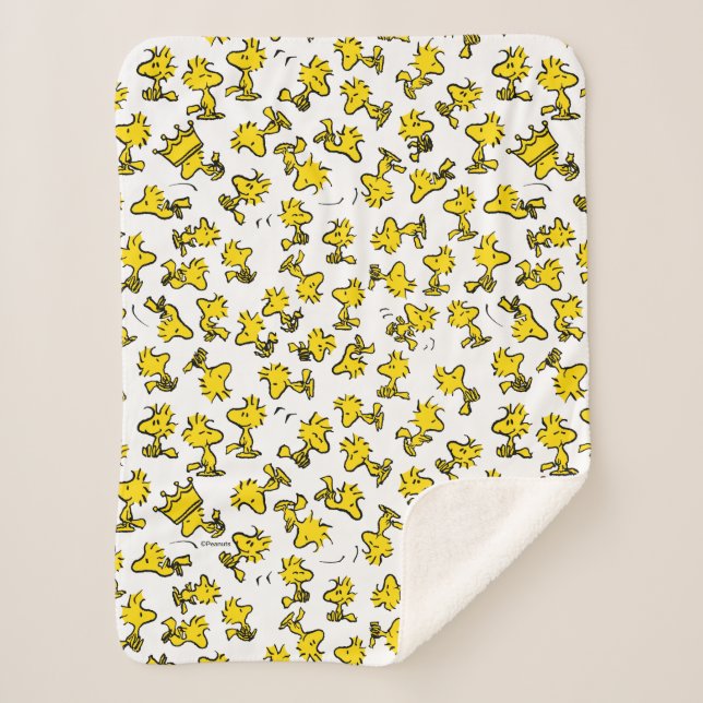 Woodstock Classic Design Pattern Sherpa Blanket (Front)