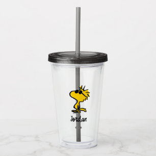 Woodstock Cool Sunglasses Pattern Add Your Name Acrylic Tumbler