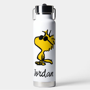 Woodstock Cool Sunglasses Pattern   Add Your Name Water Bottle