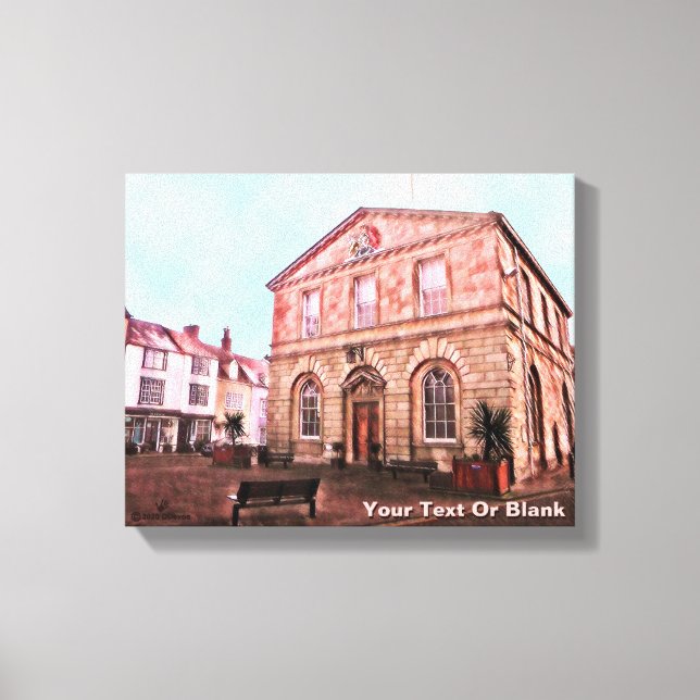 Woodstock, England Town Hall Canvas Print (Front)