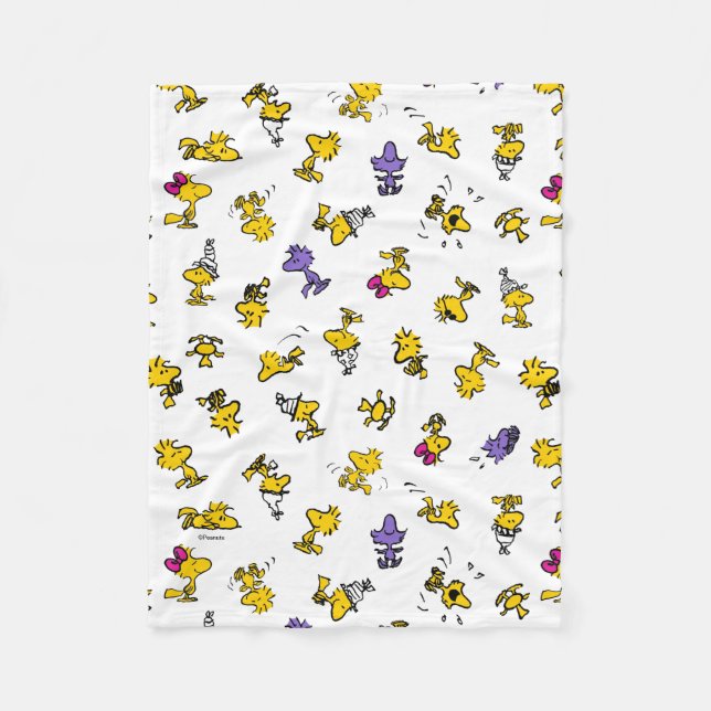 Woodstock Fun Pattern Fleece Blanket (Front)