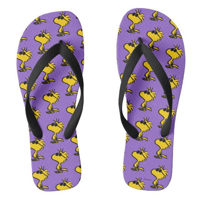Woodstock In Sunglasses Flip Flops (Footbed)