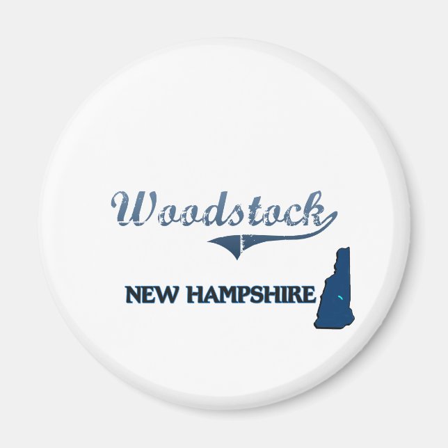 Woodstock New Hampshire City Classic Magnet (Front)