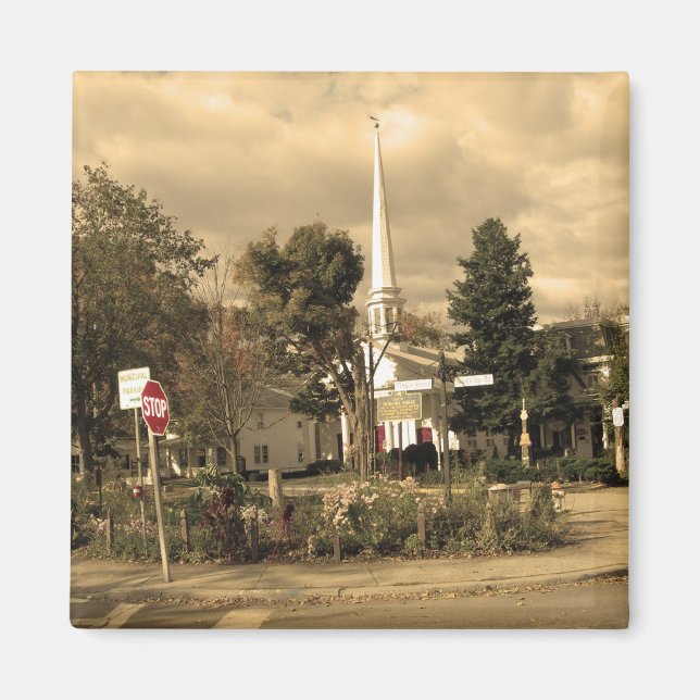 Woodstock, NY Town Square Magnet (Front)