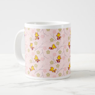 Woodstock Pink Cherry Blossom Pattern Large Coffee Mug