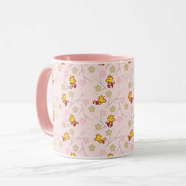 Woodstock Pink Cherry Blossom Pattern Mug (Front Left)