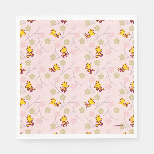 Woodstock Pink Cherry Blossom Pattern Napkin (Front)