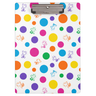 Woodstock Rainbow Polka Dot Pattern Clipboard