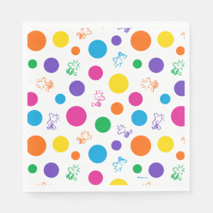 Woodstock Rainbow Polka Dot Pattern Napkin