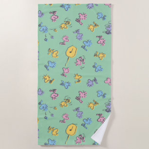 Woodstock Sugar Pop Art Pattern Beach Towel