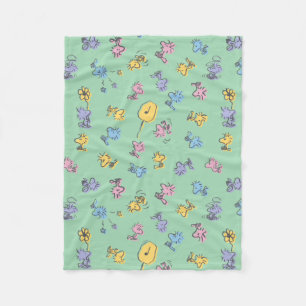 Woodstock Sugar Pop Art Pattern Fleece Blanket