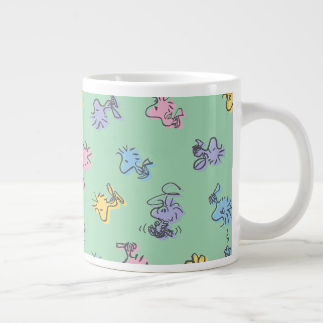 Woodstock Sugar Pop Art Pattern Large Coffee Mug (Right)