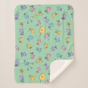 Woodstock Sugar Pop Art Pattern Sherpa Blanket