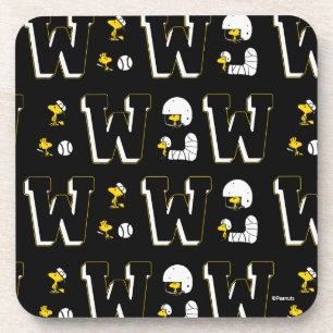 Woodstock Varsity Sports Letter Pattern Coaster