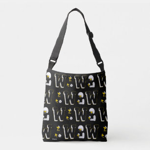 Woodstock Varsity Sports Letter Pattern Crossbody Bag