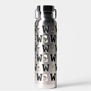 Woodstock Varsity Sports Letter Pattern Water Bottle
