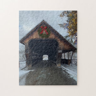 Woodstock Vermont Snowy Holiday Jigsaw Puzzle