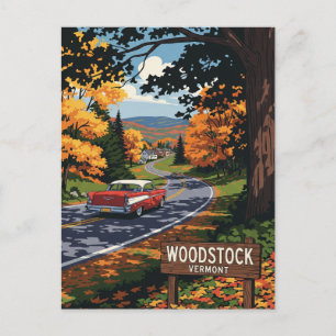 Woodstock Vermont Travel Postcard
