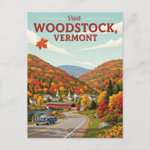 Woodstock Vermont Travel Postcard