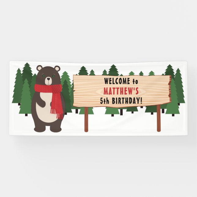 Woodsy Bear Banner (Horizontal)