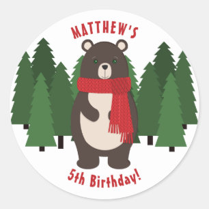 Woodsy Bear Classic Round Sticker