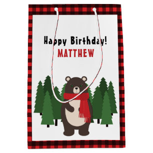 Woodsy Bear Medium Gift Bag