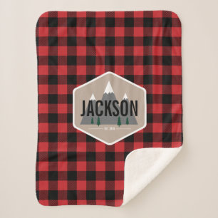 Woodsy Buffalo Plaid Fleece Blanket