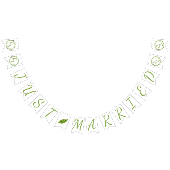 Woodsy Elegance | Wedding Vine Just Married Bunting (All)