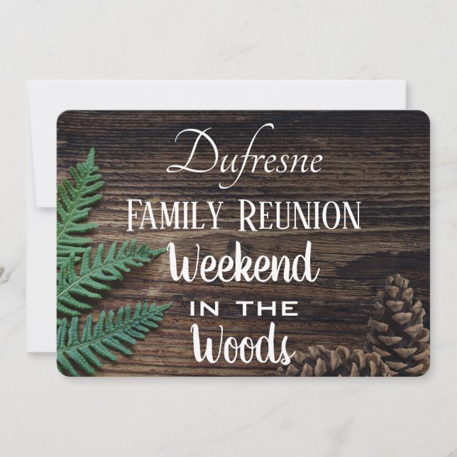 Woodsy Family Reunion Invitation (Front)
