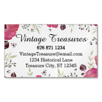 Woodsy Leaf and Floral Pink and Grey Pattern