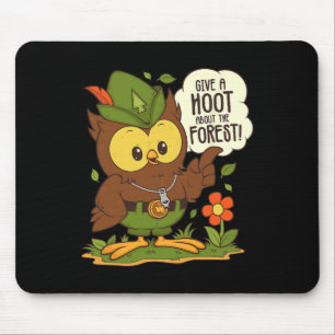 Woodsy Owl Give A Hoot About The Forest Arbor Day Mouse Mat