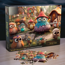 Woodsy Village. 30x20" 1014 jigsaw puzzle for kids