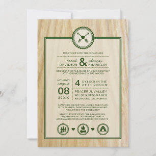 Woodsy Wedding & Glamping Invitation