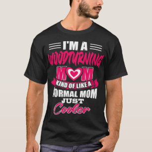 Woodturning Mom cooler than cake astronaut christm T-Shirt