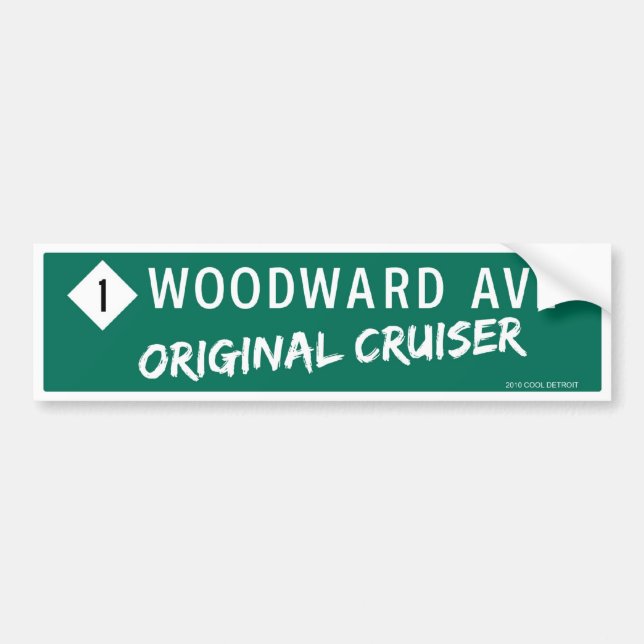 Woodward Ave "Original Cruiser" Bumper Sticker (Front)