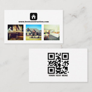 woodwork construction building estate agent business card