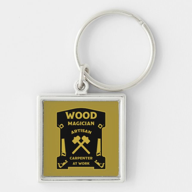 Woodwork Joiner And Carpenter Key Ring (Front)