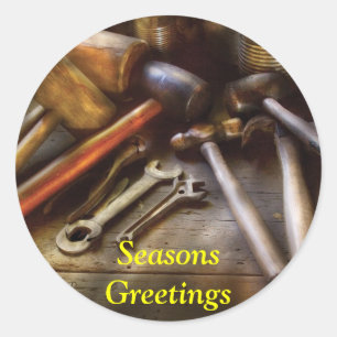 Woodworker - A Collection of Hammers Classic Round Sticker
