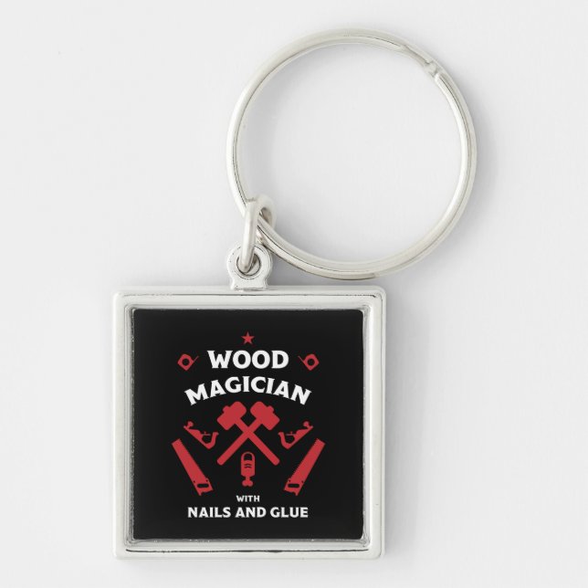 Woodworker Artisan Key Ring (Front)