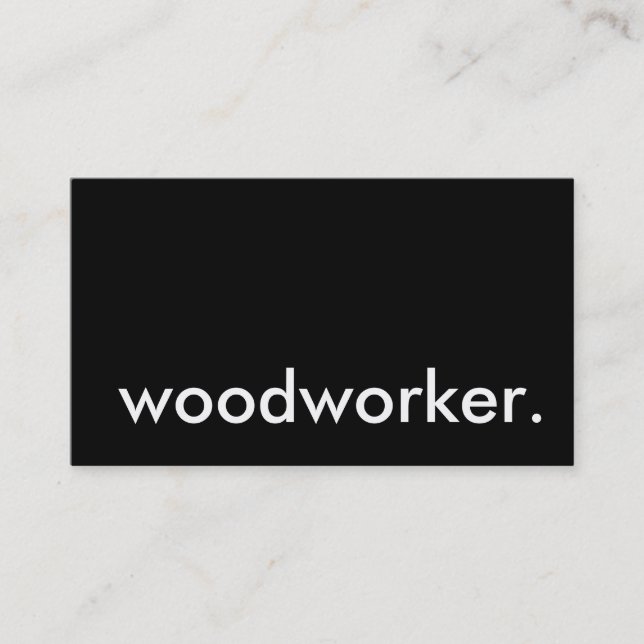 woodworker. business card (Front)