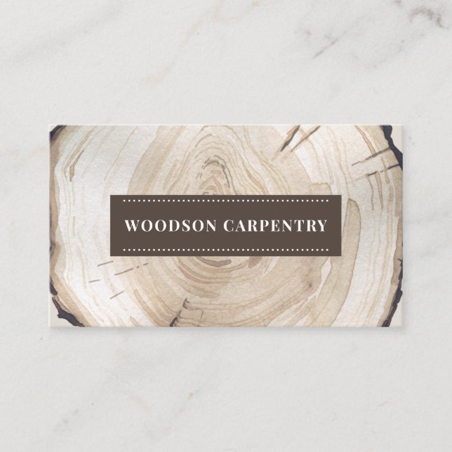 Woodworker Carpenter Business Card (Front)