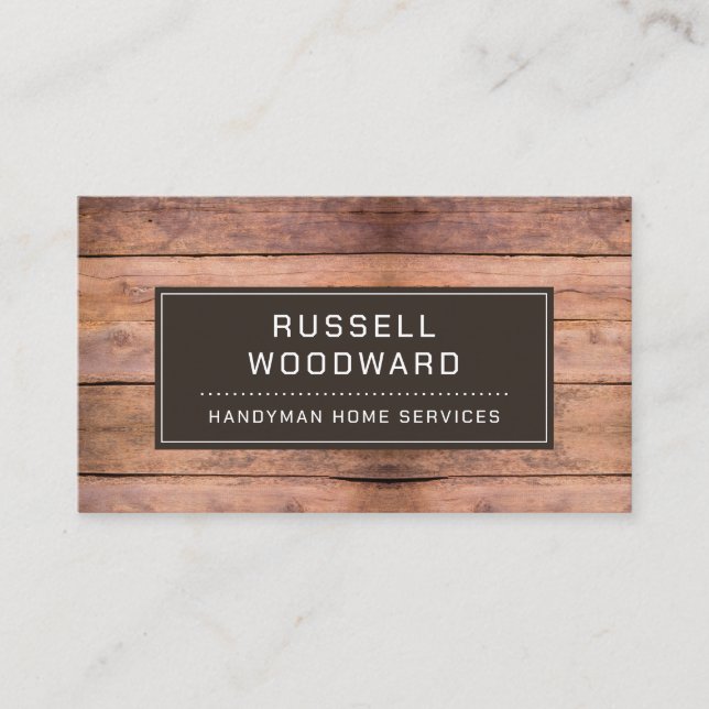 Woodworker Carpenter Handyman Tools Of The Trade Business Card (Front)