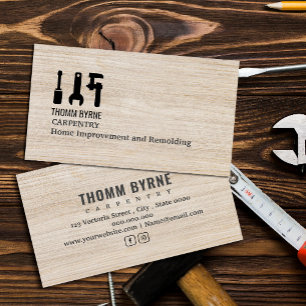 Woodworker  / Carpenter Tools Home Improvement  Business Card