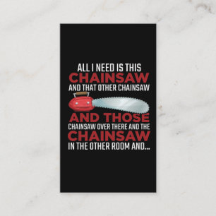 Woodworker Chainsaw lumberjack Logger Forest Business Card