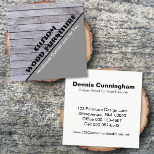 Woodworker Furniture Maker Vintage Wood Slats Square Business Card