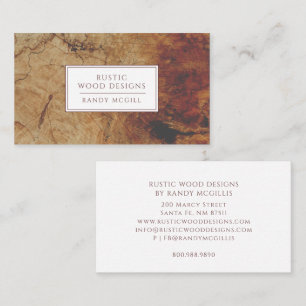 Woodworker Rustic Wood Business Card