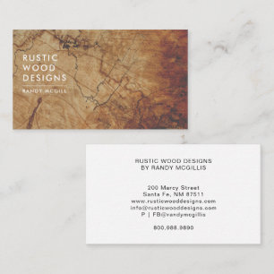 Woodworker Rustic Wood Business Card