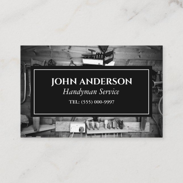 woodworker Tools Carpenter Handyman Business Business Card (Front)