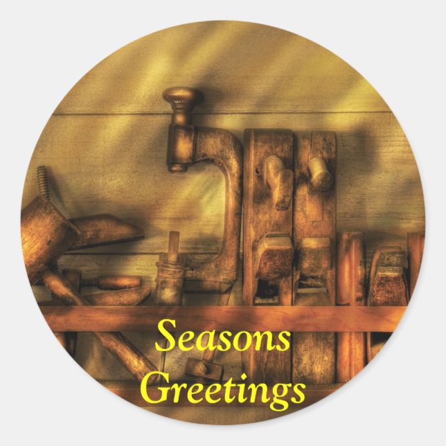 Woodworker - Wood Working Tools Classic Round Sticker (Front)