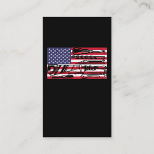 Woodworking American Flag Carpenter Tools Craftsma Business Card